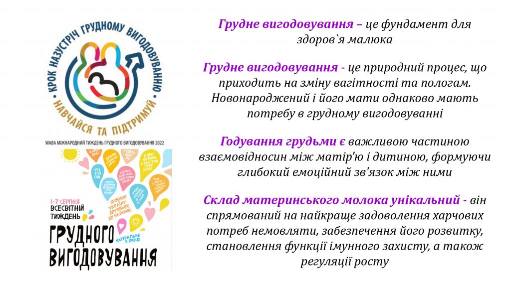 1-7 серпня всесвітній  тиждень ГРУДНОГО ВИГОДОВУВАННЯ